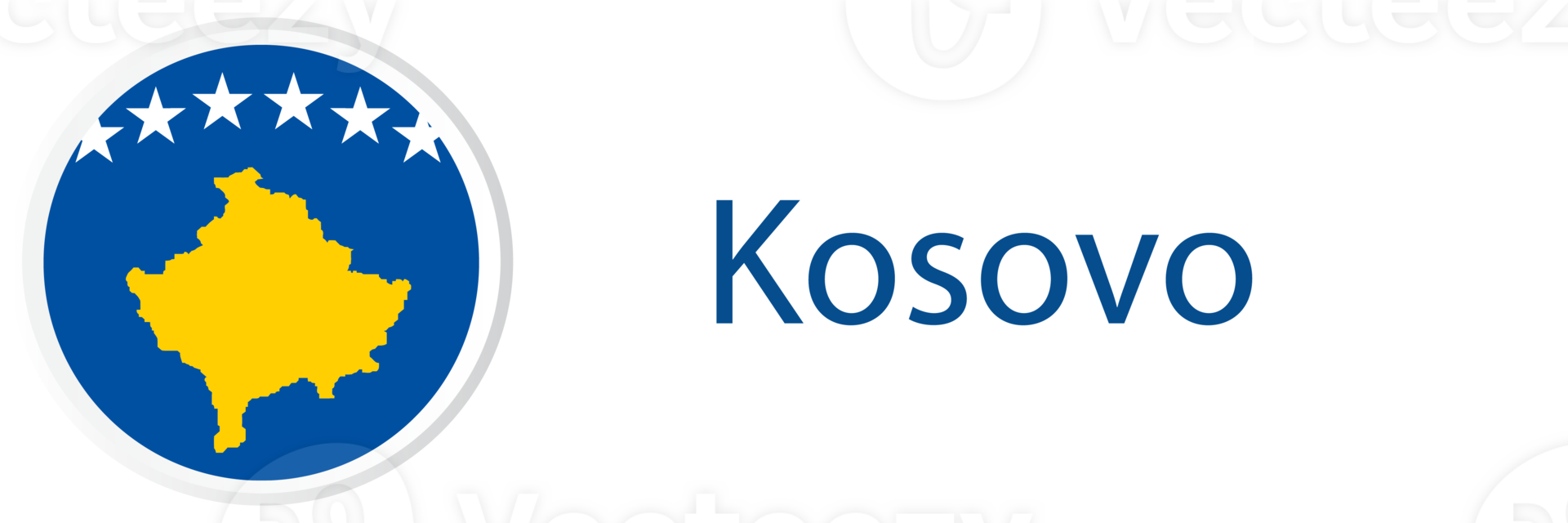 Kosovo flag in web button, button icon. png