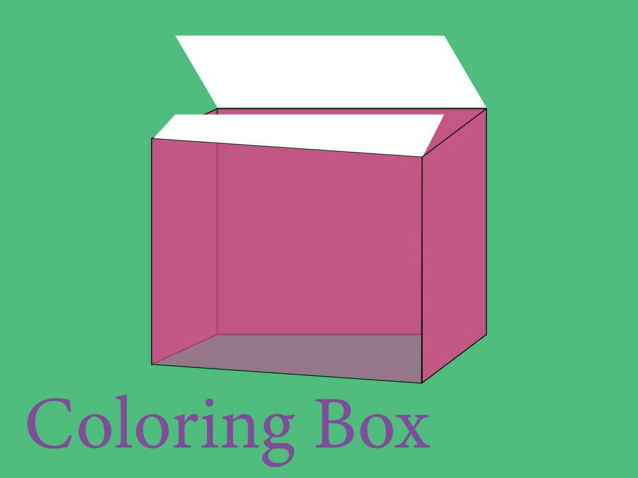 caja colorante páginas- tienda para dibujos animados caja en línea vector