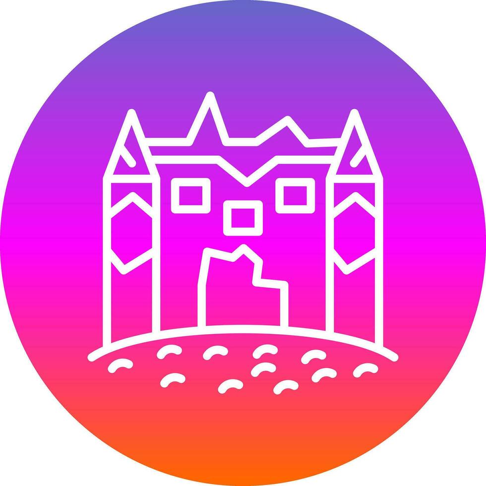 Ice castle Vector Icon Design