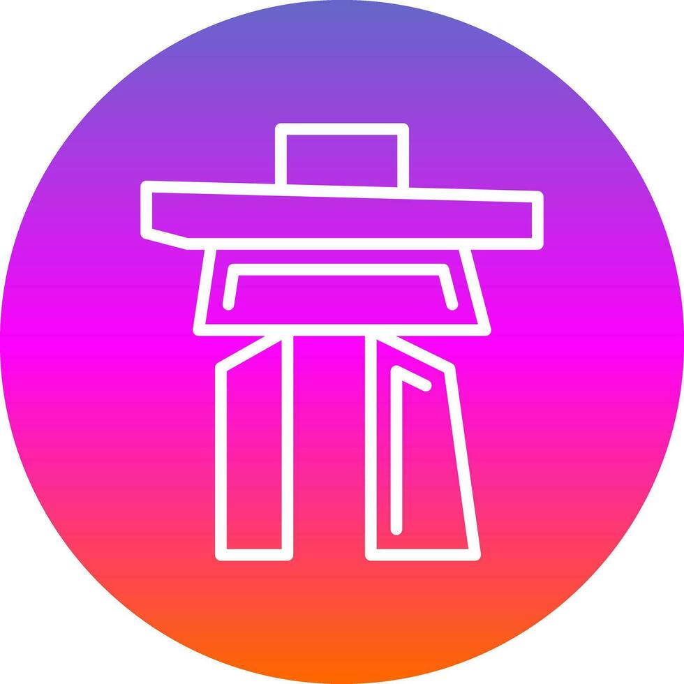 Inukshuk Vector Icon Design