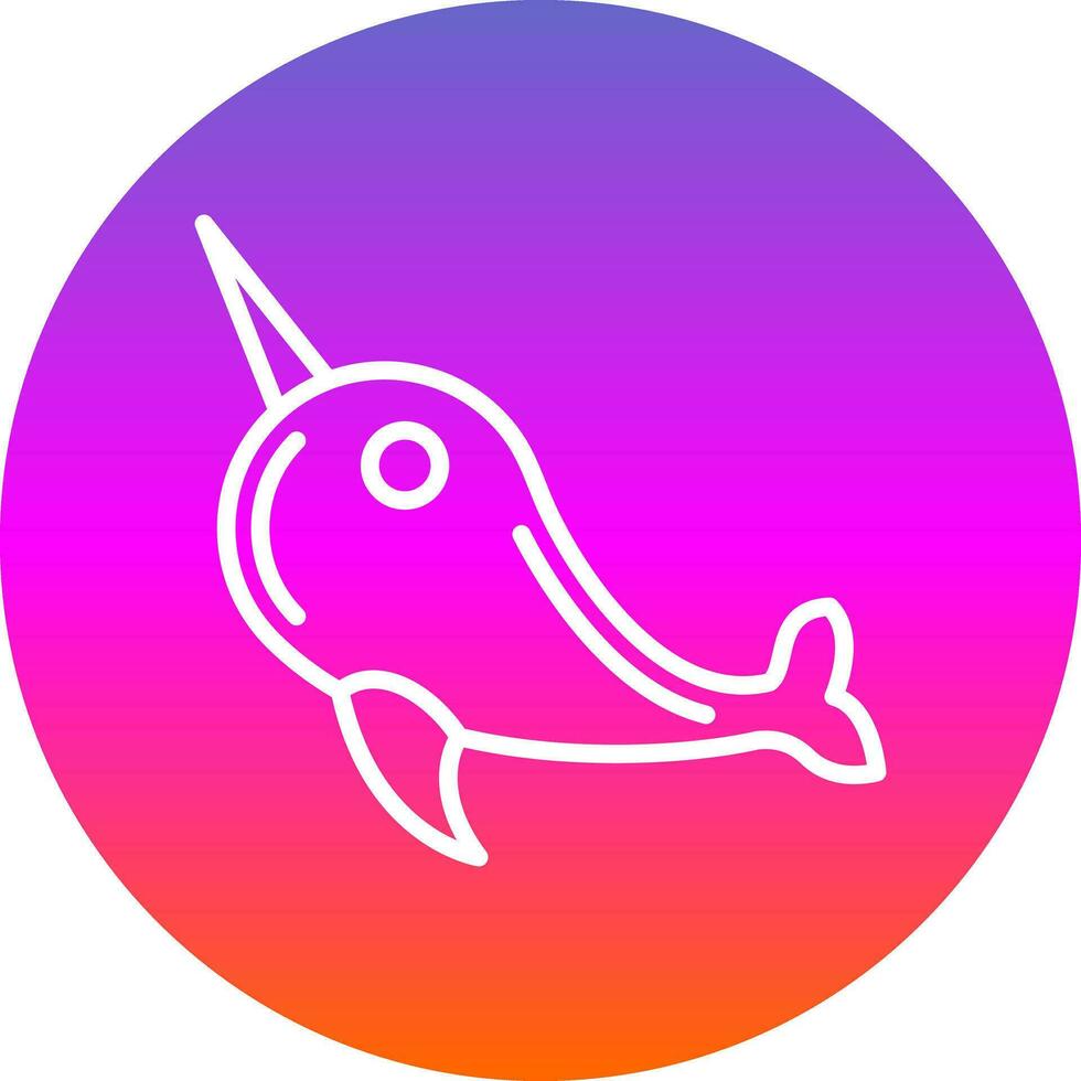 Narwhal Vector Icon Design