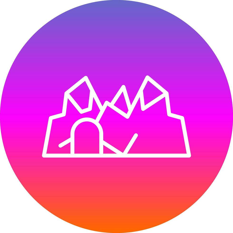 Ice cave Vector Icon Design