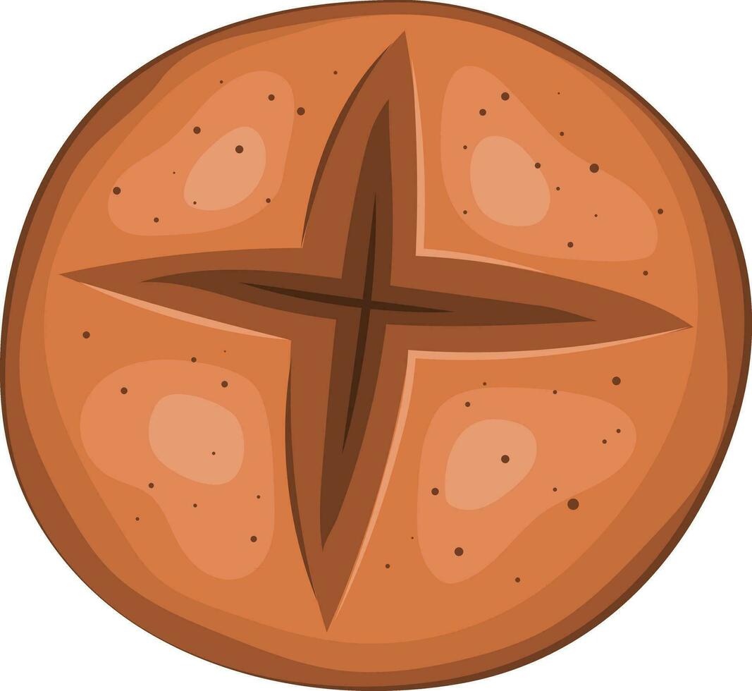 Bread Melon Loaf Illustration Graphic Element Art Card vector
