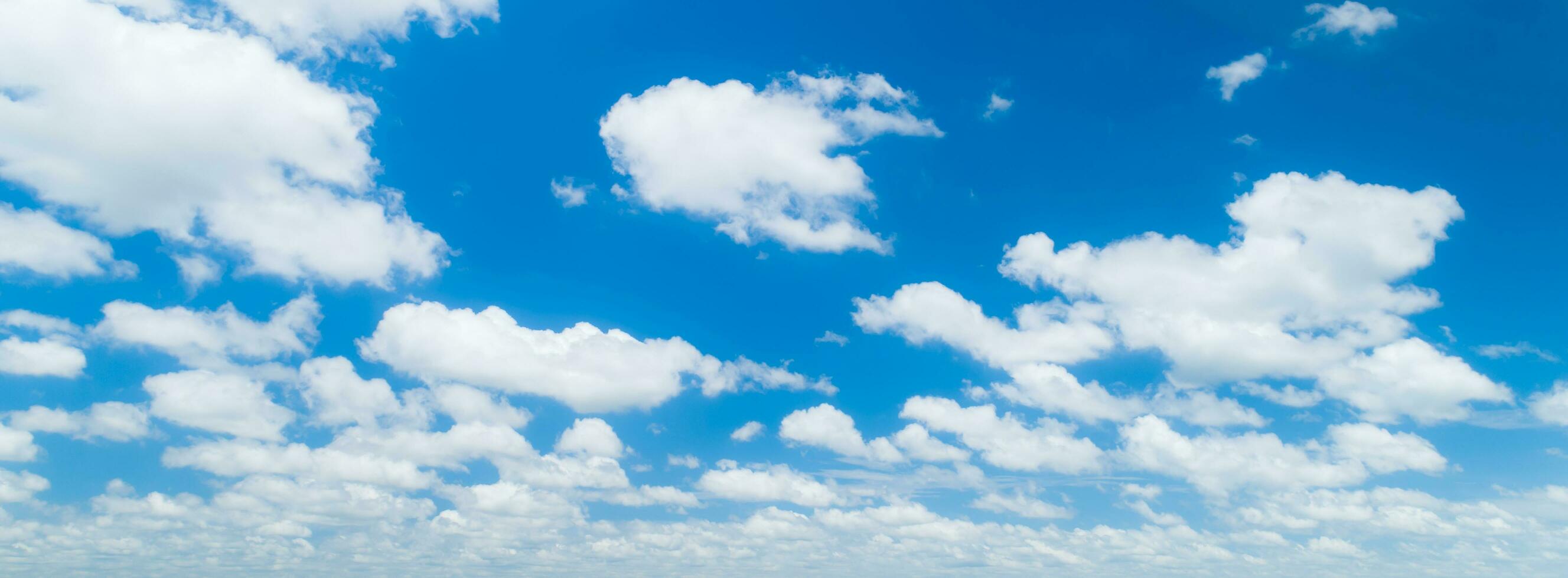 Panoramic of Beautiful cloud in blue sky. photo