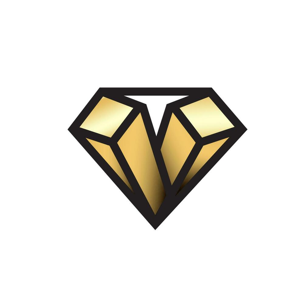 beautiful and modern diamond logo design vector
