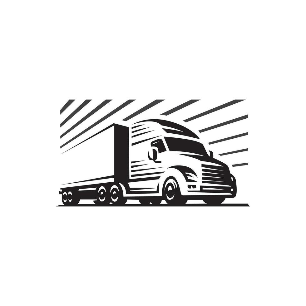 modern and cool truck logo design vector