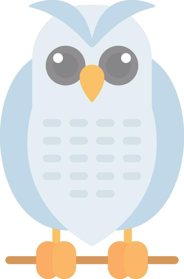 Snowy owl Vector Icon Design