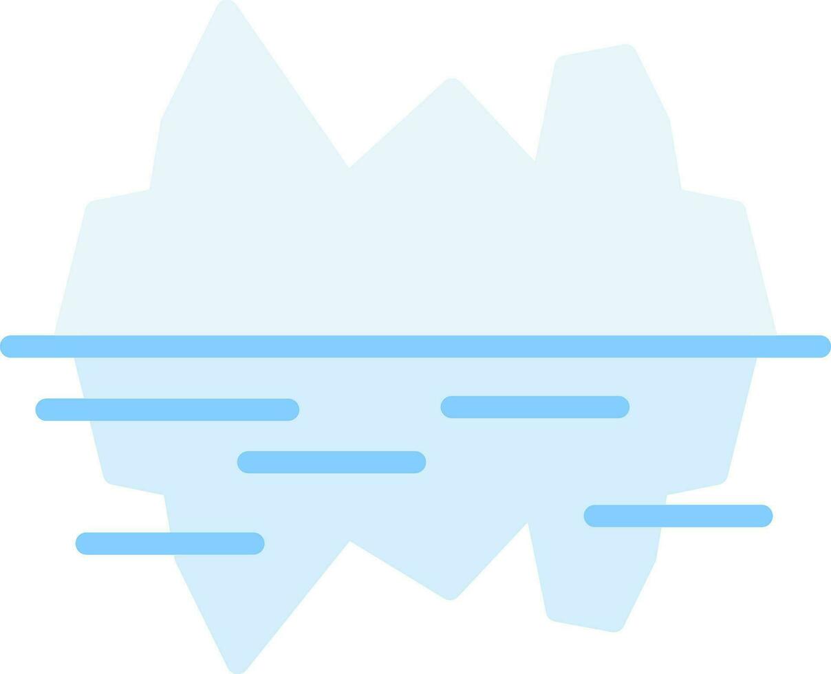 glaciar bahía vector icono diseño