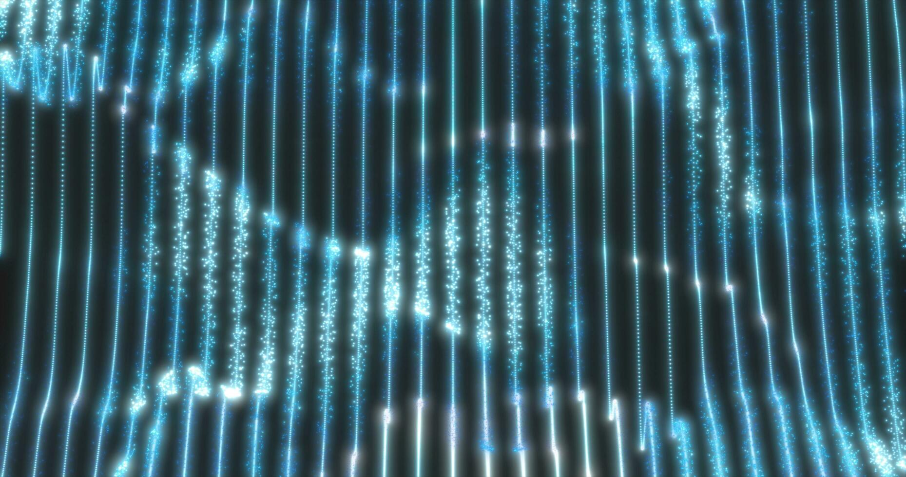 Blue energy waves from particles glowing bright magical abstract background photo
