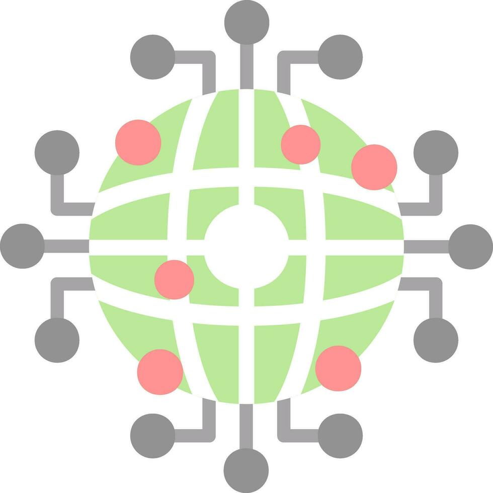 Global Network Vector Icon Design