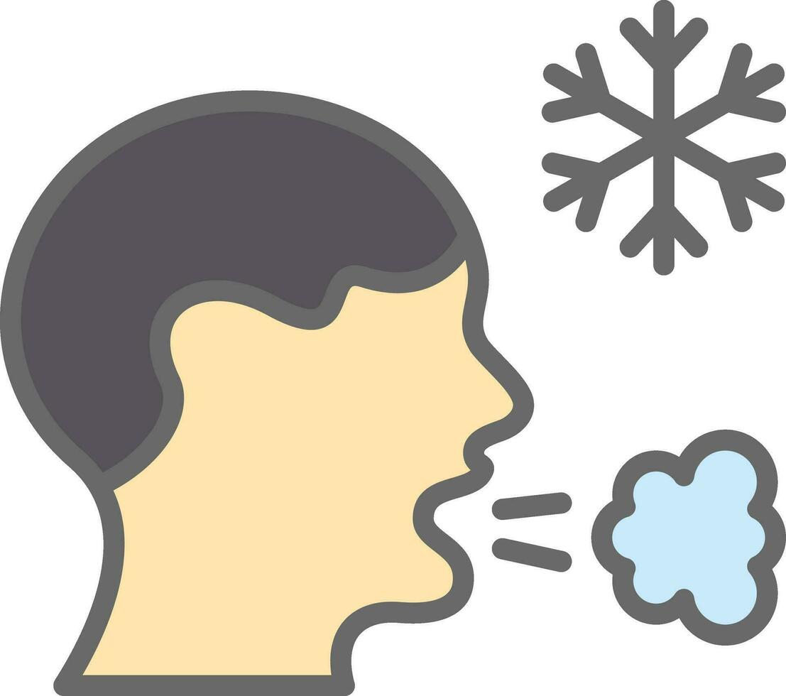 Frosty breath Vector Icon Design