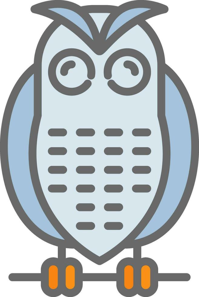 Snowy owl Vector Icon Design