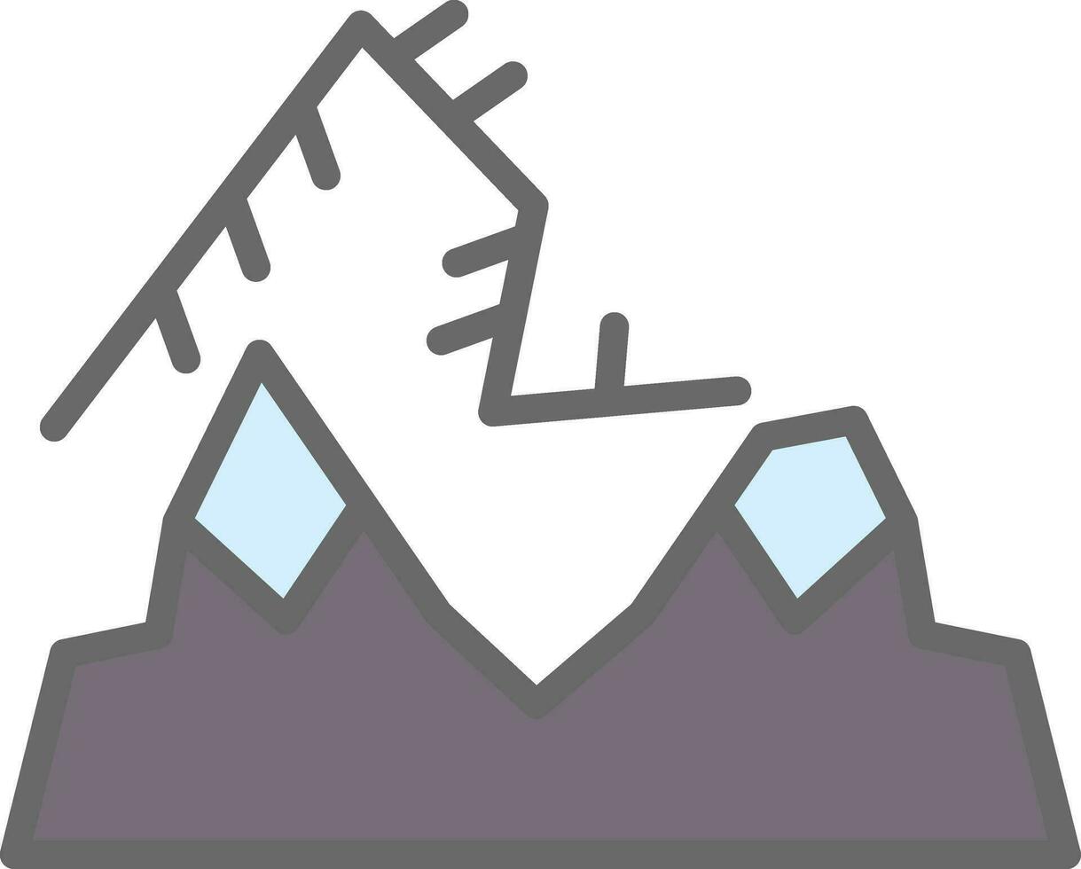 Northern lights Vector Icon Design