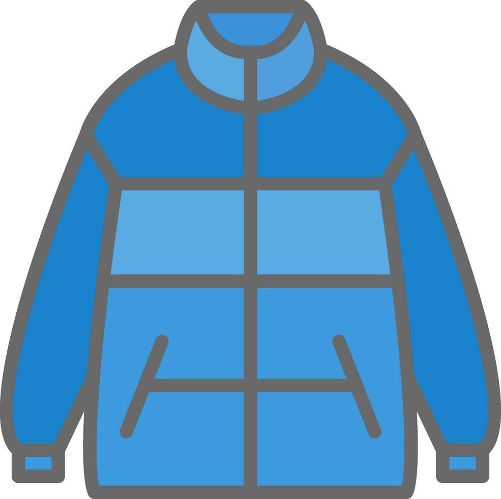 Winter jacket Vector Icon Design