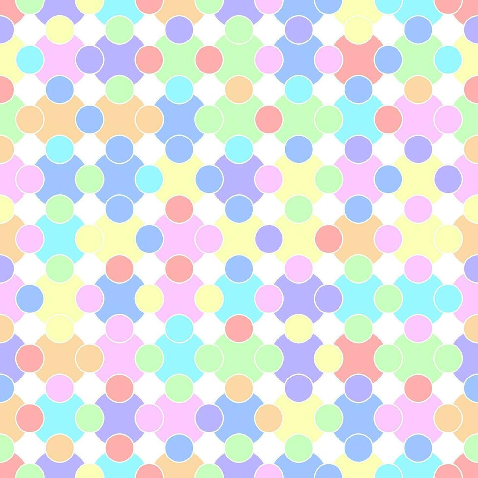 Seamless background, circular pattern pattern, pastel color as the main element. vector