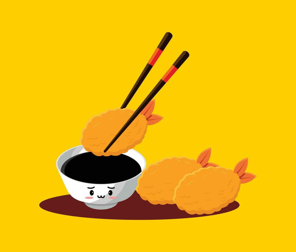 vector hand drawn flat design japan food
