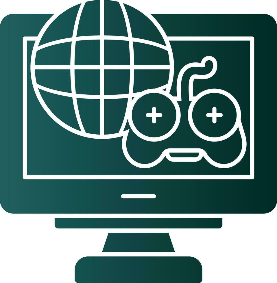 Online Gaming Vector Icon Design