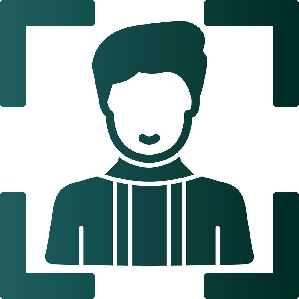 Face Scan Vector Icon Design