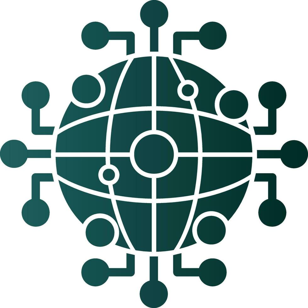 Global Network Vector Icon Design