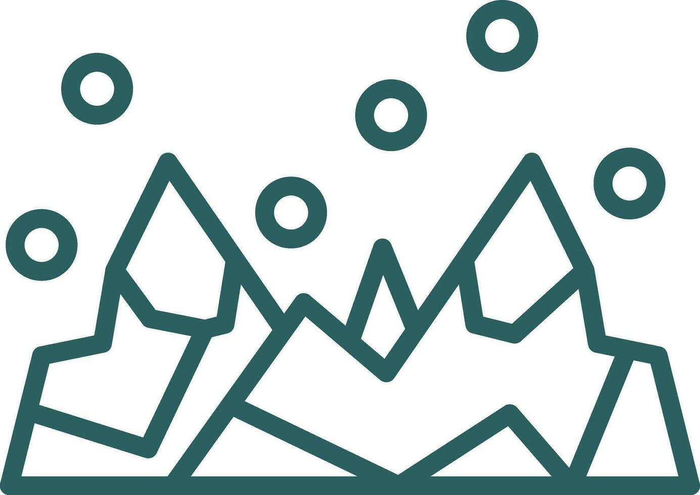 Snow-covered mountain Vector Icon Design