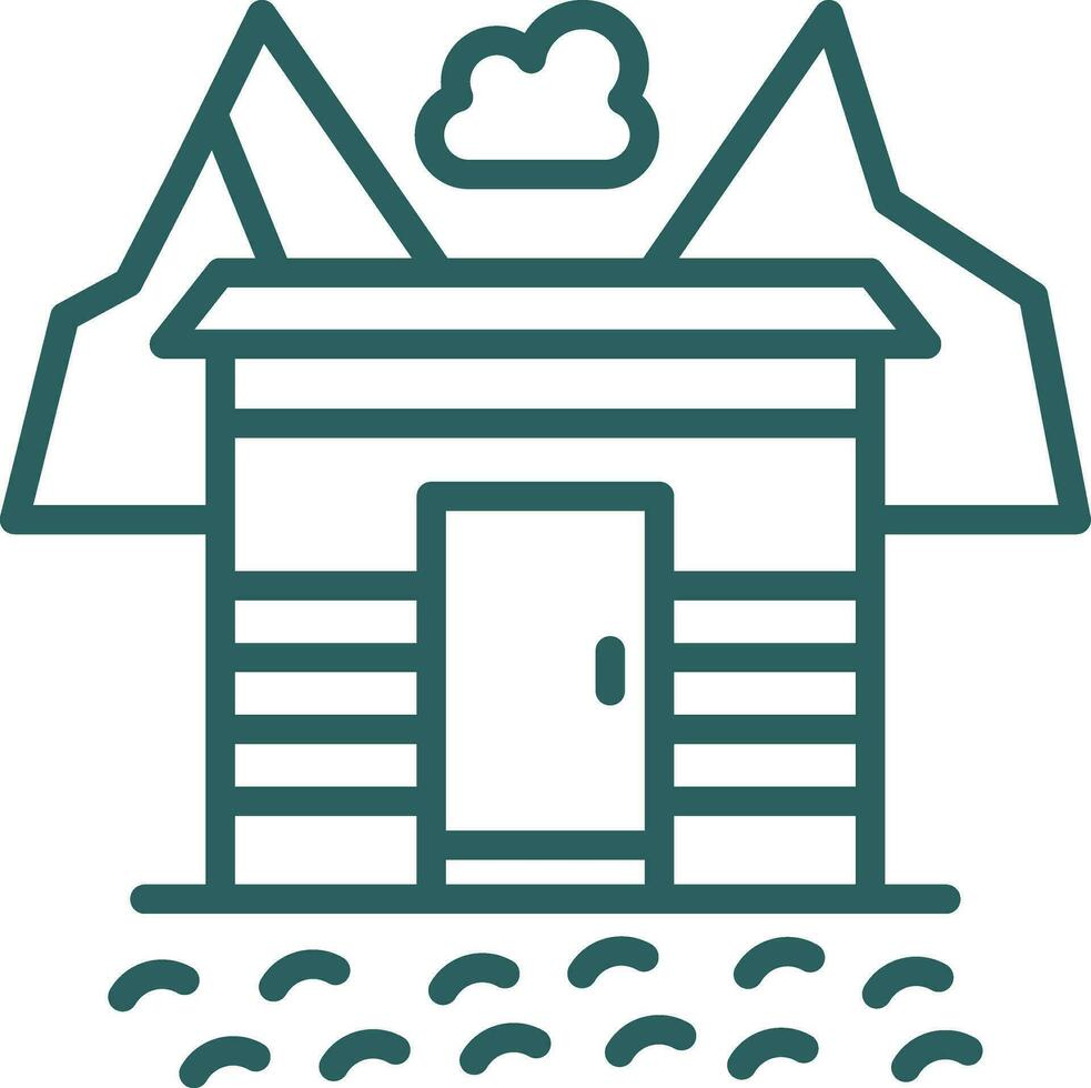 Snow-covered village Vector Icon Design