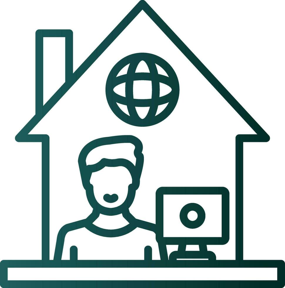Work From Home Vector Icon Design