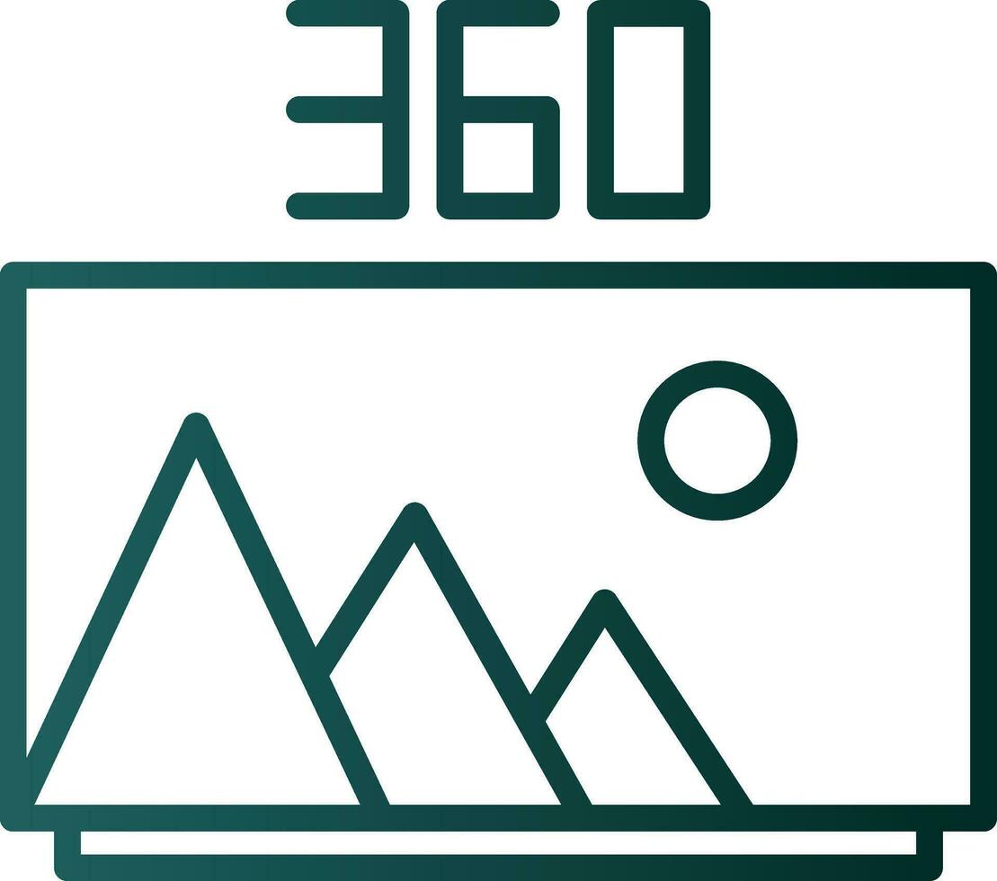 360 Image Vector Icon Design