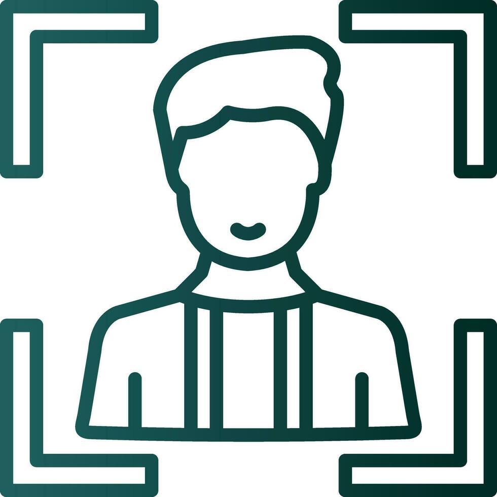 Face Scan Vector Icon Design