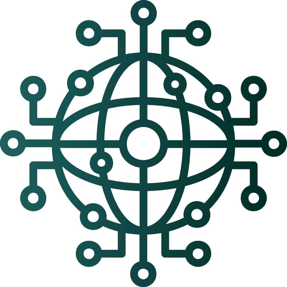 Global Network Vector Icon Design