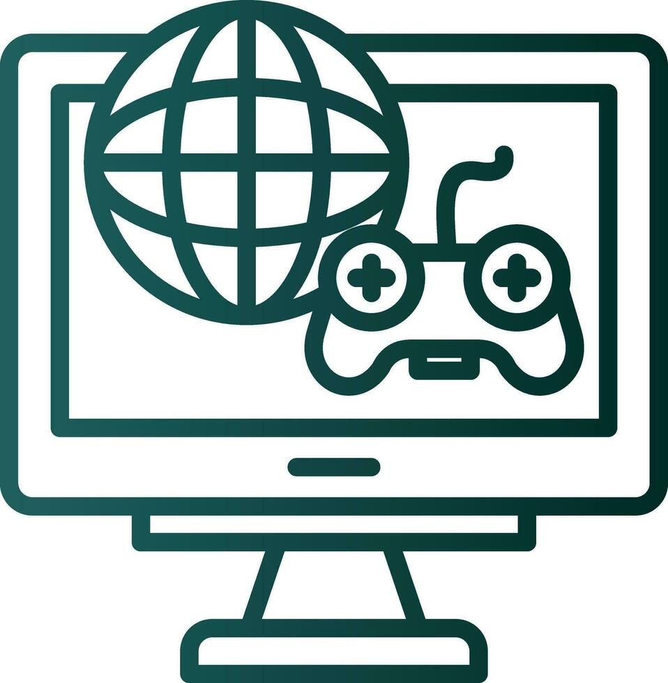 Online Gaming Vector Icon Design