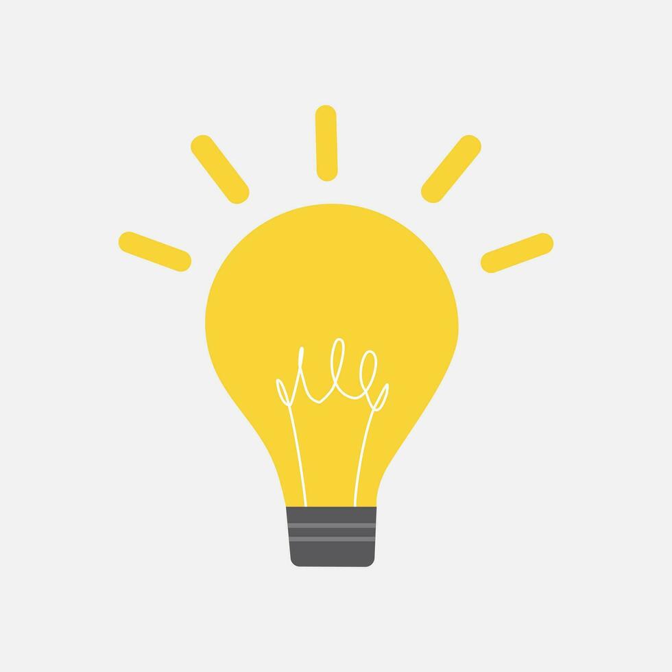 Light lamp sign icon. Idea bulb symbol. vector