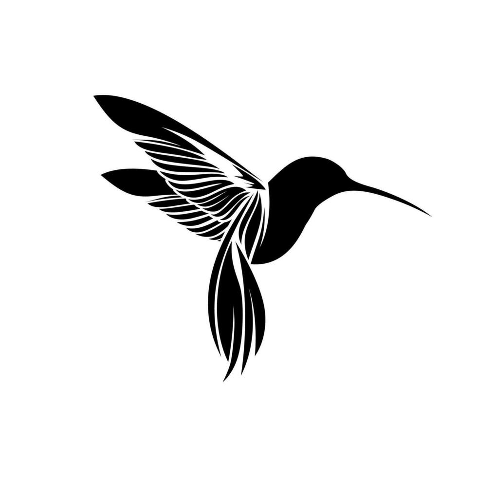 Simple Colibri Hummingbird Symbol Concept vector