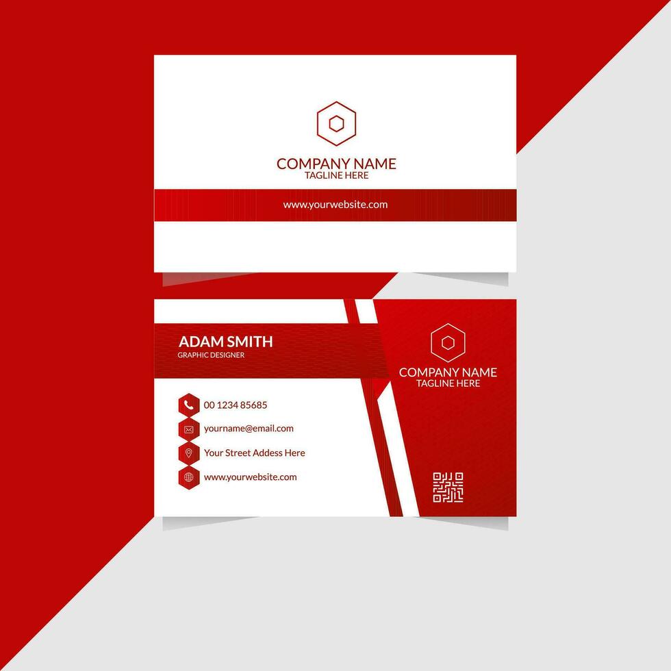 Vector modern creative and clean corporate business card template.