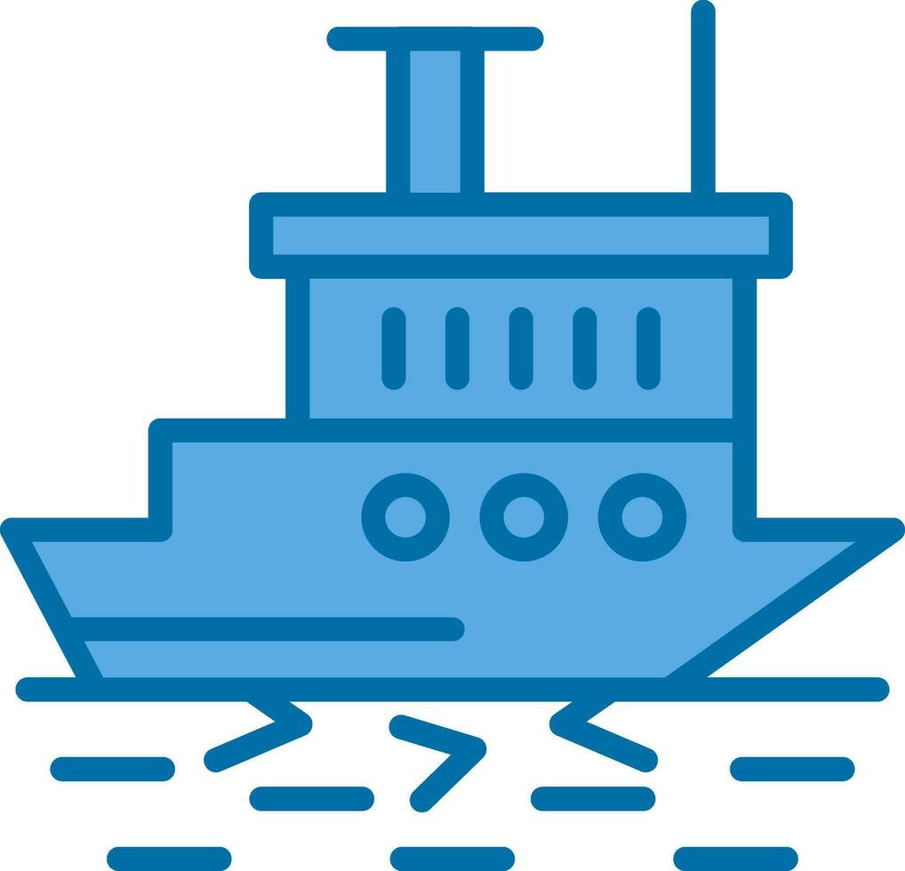Icebreaker ship in action Vector Icon Design