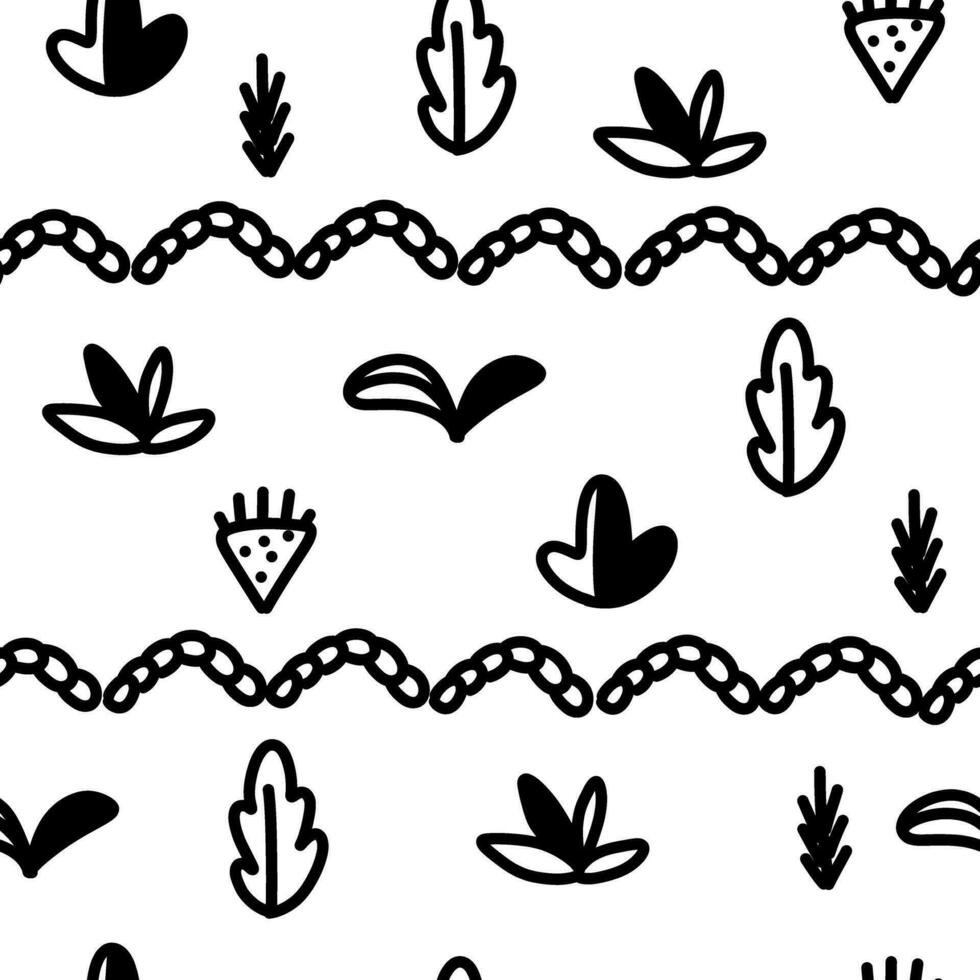 Doodle hand drawn pattern vector