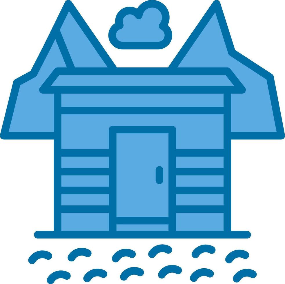 Snow-covered village Vector Icon Design