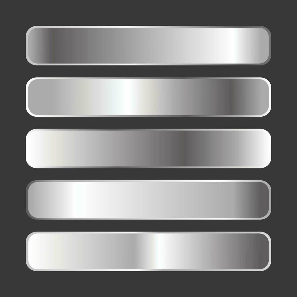 Silver Gradient set vector illustration 27378320 Vector Art at Vecteezy