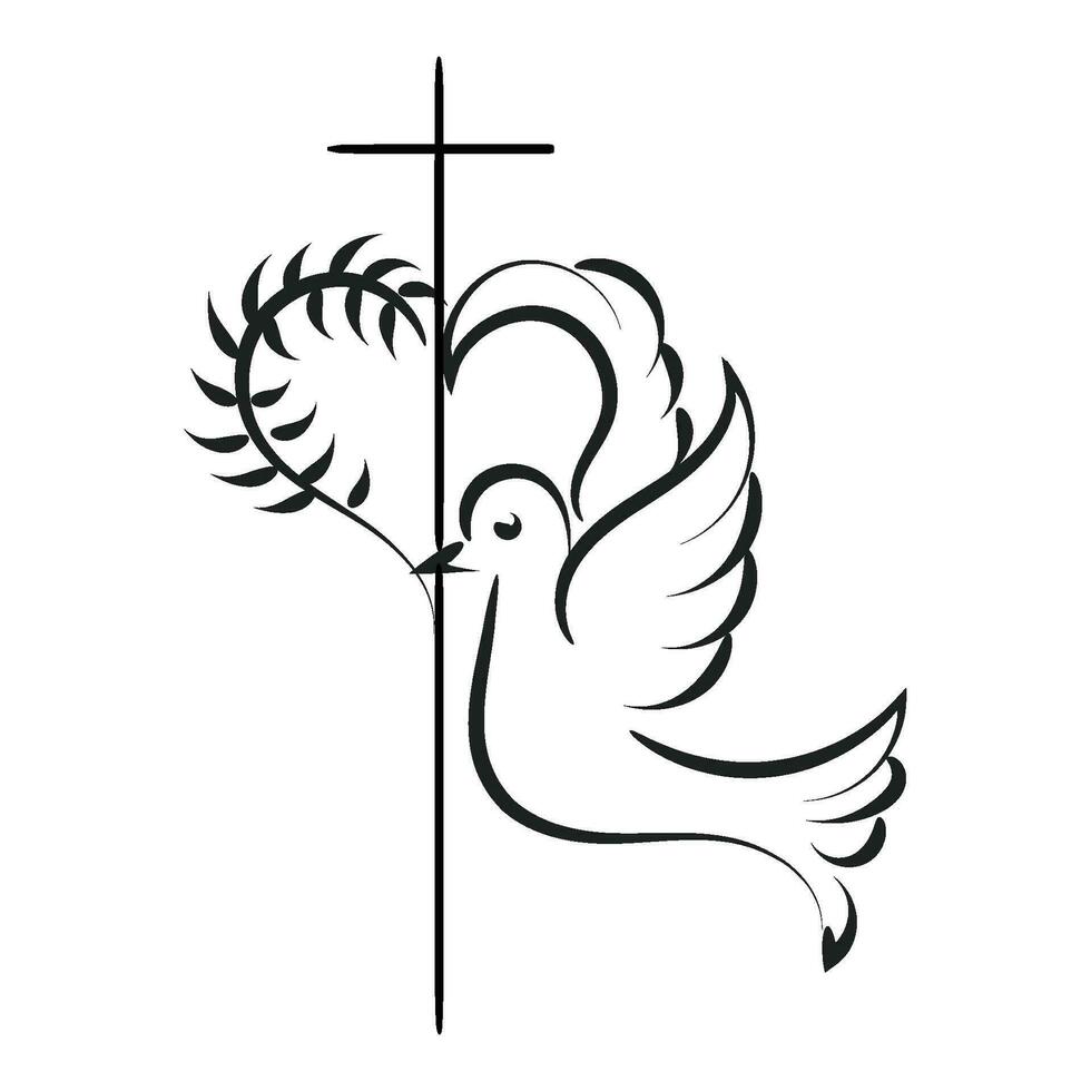 Christian Symbol design for print or use as poster, card, flyer, sticker, tattoo or T Shirt vector