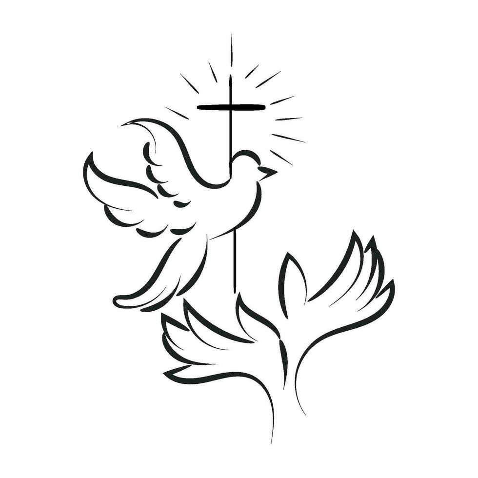 Christian Symbol design for print or use as poster, card, flyer, sticker, tattoo or T Shirt vector