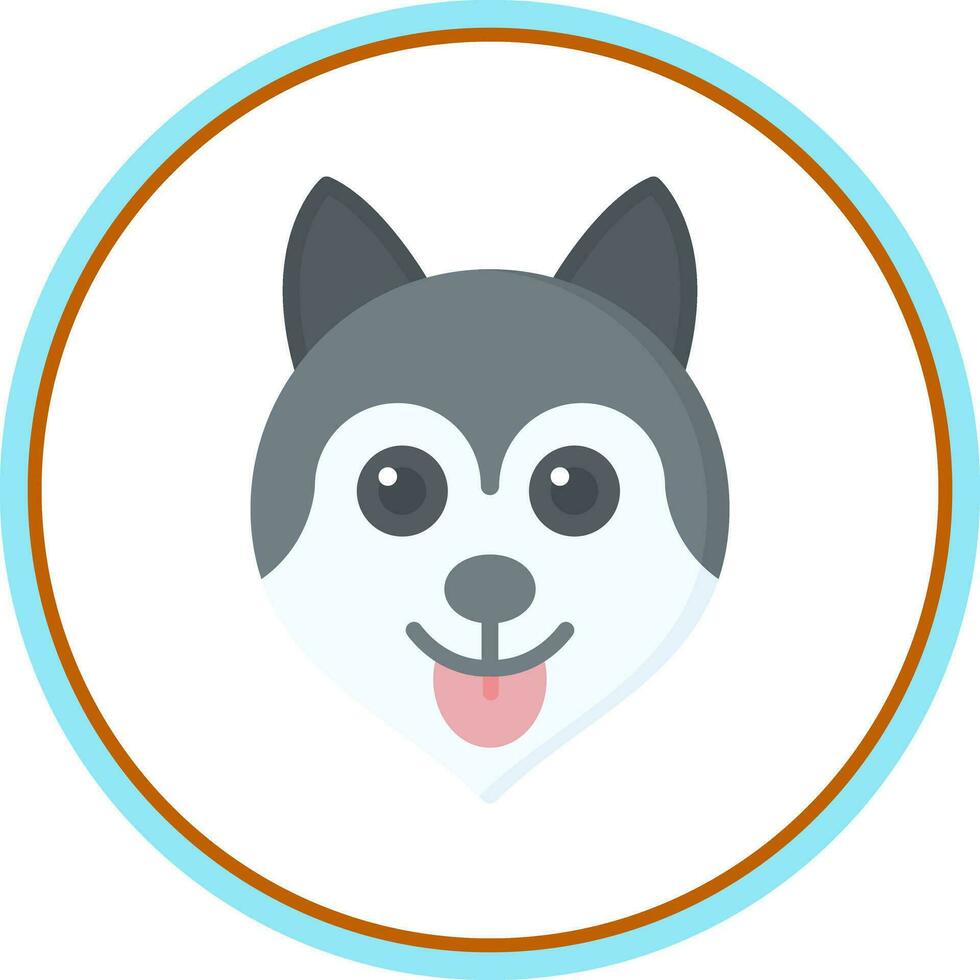 Husky Vector Icon Design