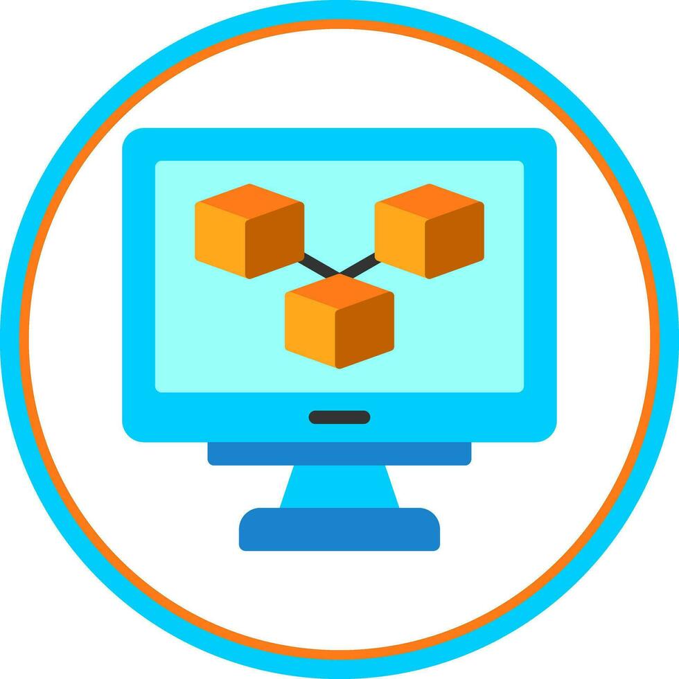 Blockchain Vector Icon Design