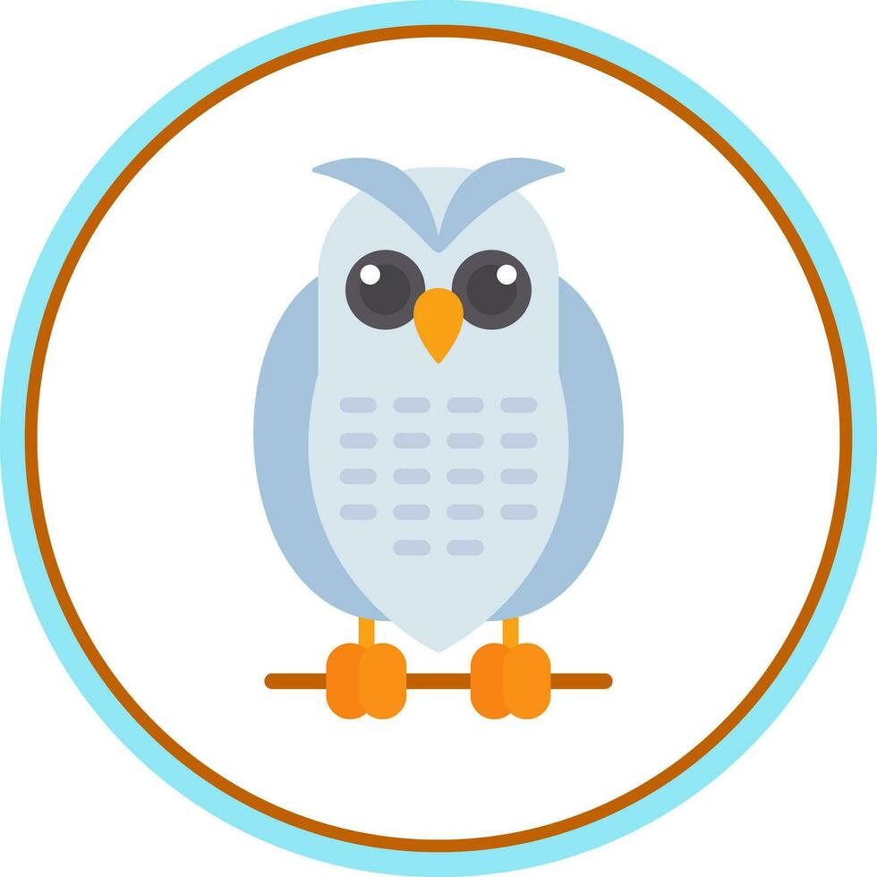 Snowy owl Vector Icon Design