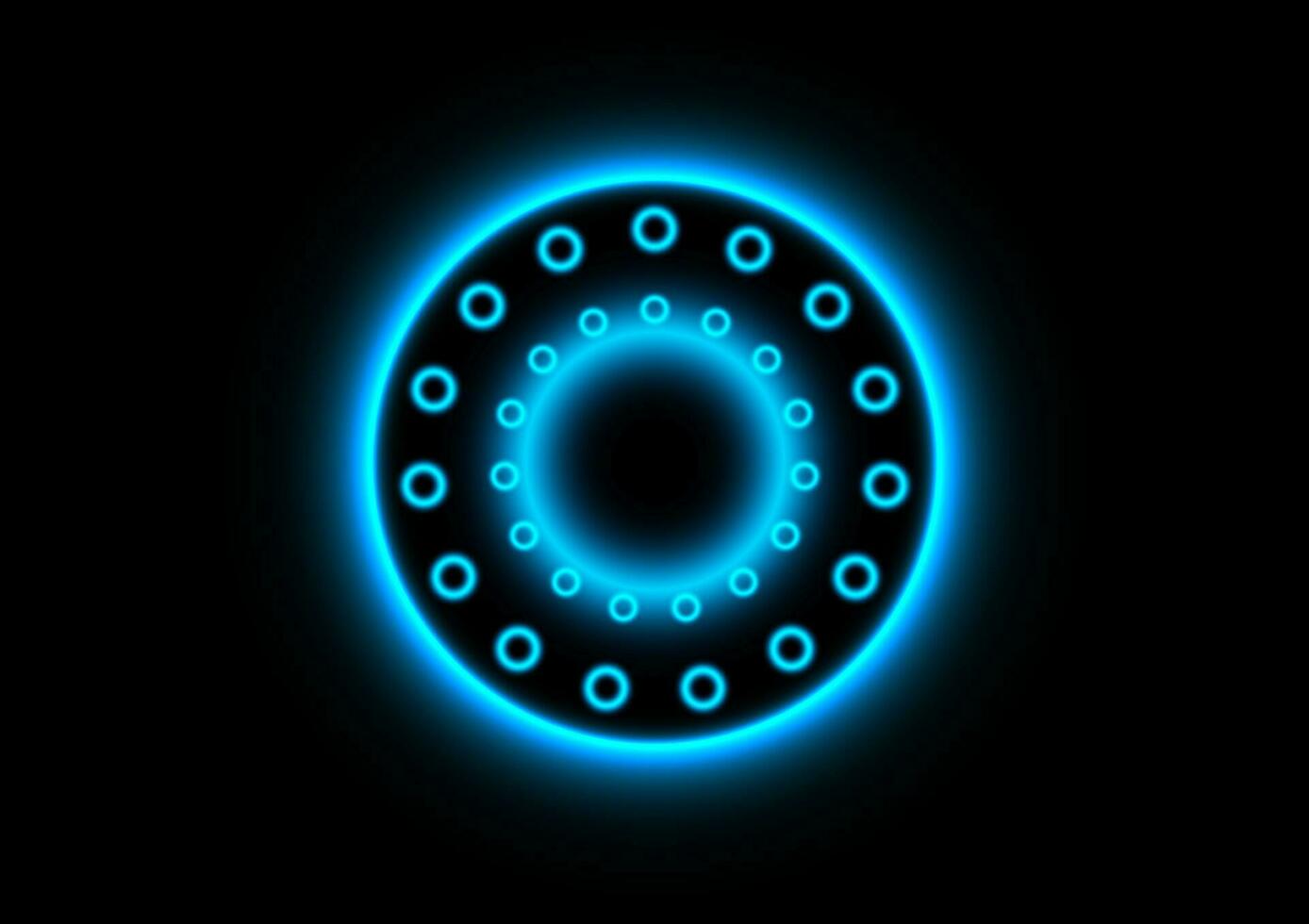 abstract background circle blue color neon shiny vector illustration
