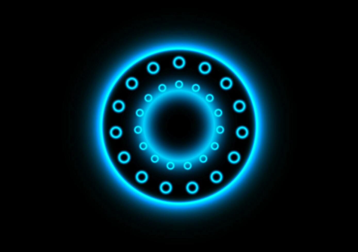 abstract background circle blue color neon shiny vector illustration