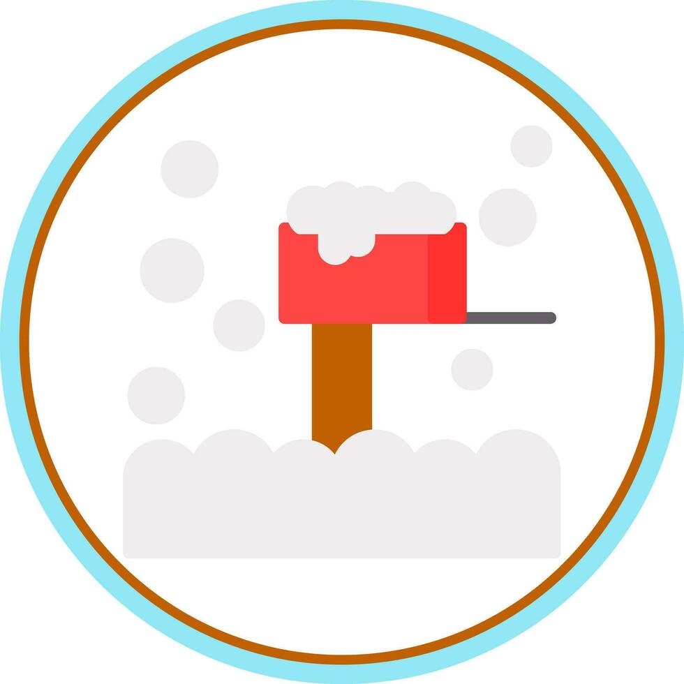 Snow-covered mailbox Vector Icon Design