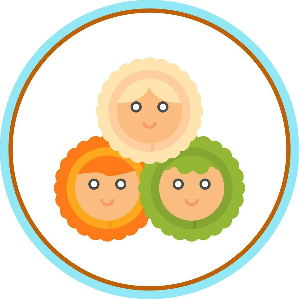 Eskimo family Vector Icon Design