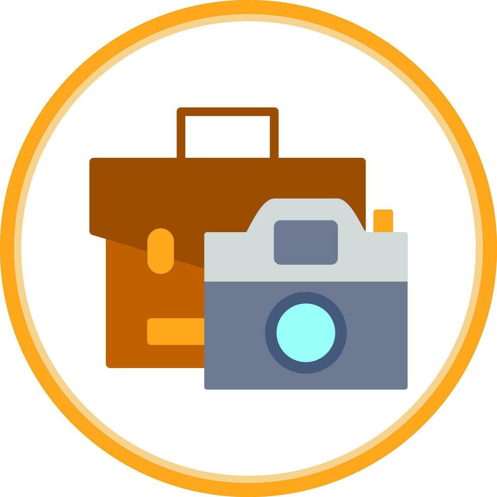 Camera Bag Vector Icon Design