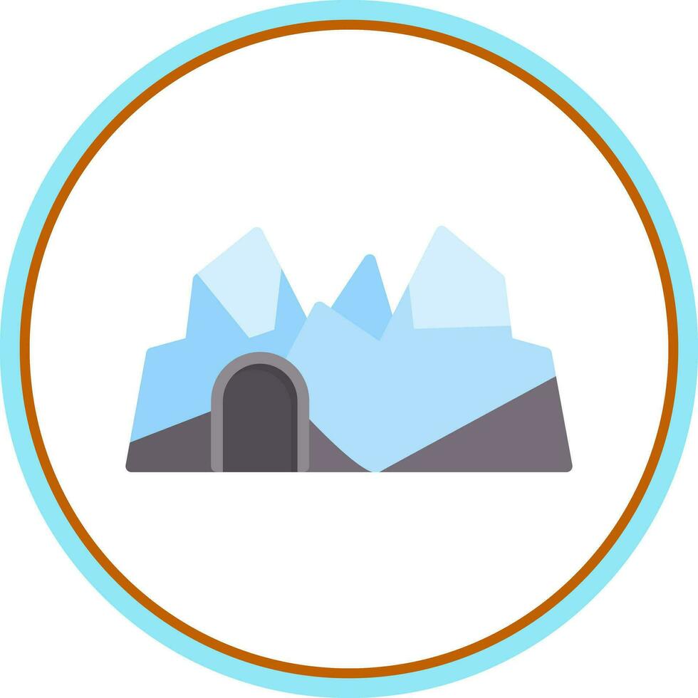 Ice cave Vector Icon Design