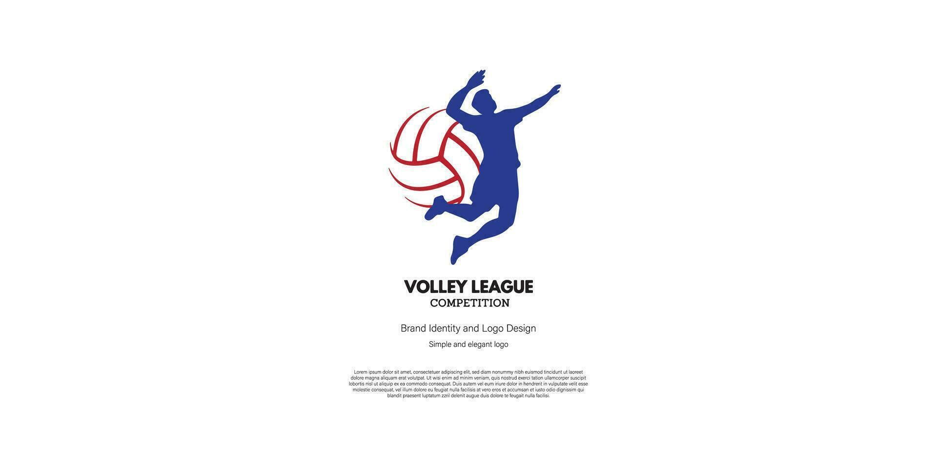 vóleibol competencia y campeonato logo diseño para gráfico diseñador y web desarrollador vector