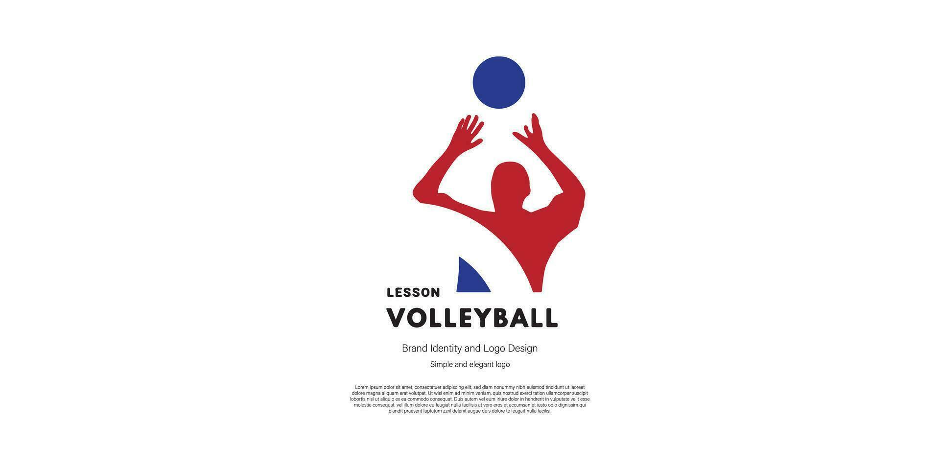 vóleibol competencia y campeonato logo diseño para gráfico diseñador y web desarrollador vector